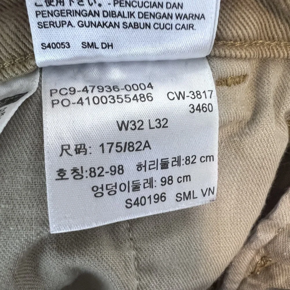 Y2K Levis Cargo Pants Mens 32x32 Tan Tapered Leg Skater Grunge Streetwear Casual